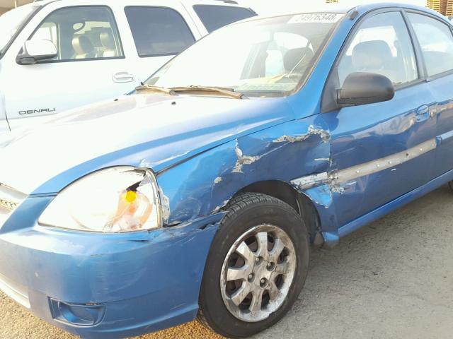 KNADC125156365019 - 2005 KIA RIO BLUE photo 9