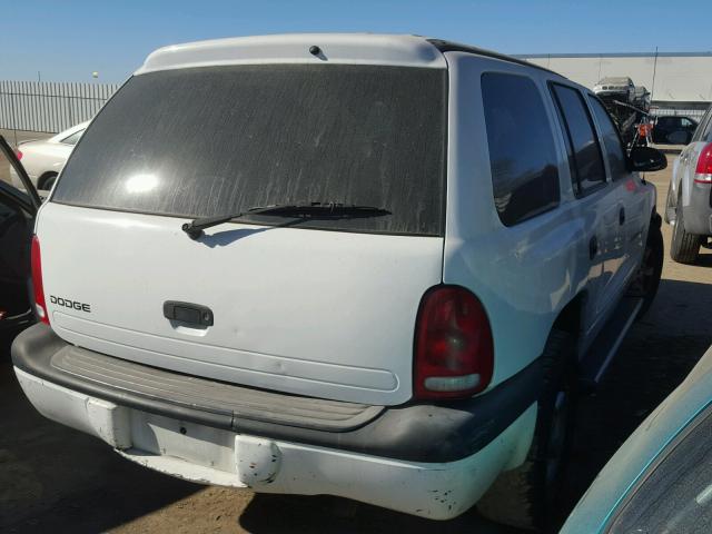 1B4HR28N11F608125 - 2001 DODGE DURANGO WHITE photo 4