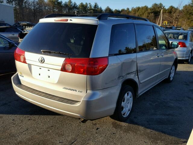 5TDZK23C09S269855 - 2009 TOYOTA SIENNA CE SILVER photo 4