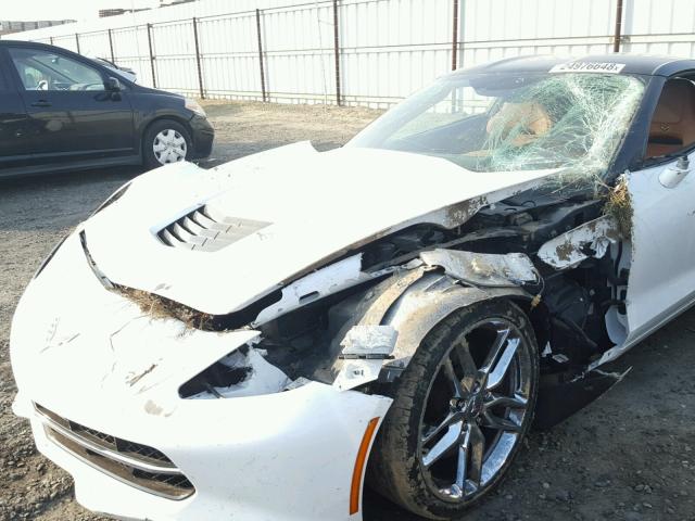 1G1YM2D72F5102317 - 2015 CHEVROLET CORVETTE S WHITE photo 10