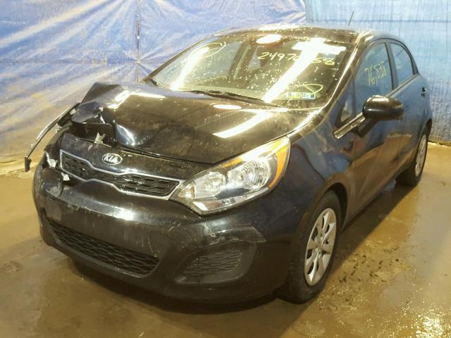 KNADN5A32D6318548 - 2013 KIA RIO EX BLACK photo 2