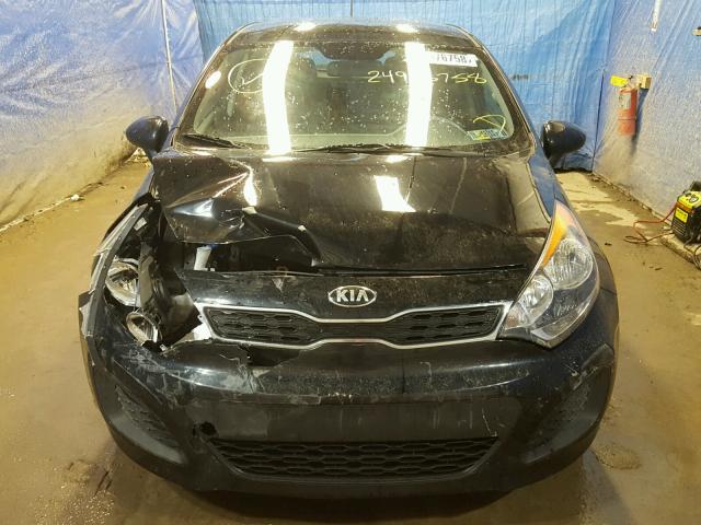 KNADN5A32D6318548 - 2013 KIA RIO EX BLACK photo 9