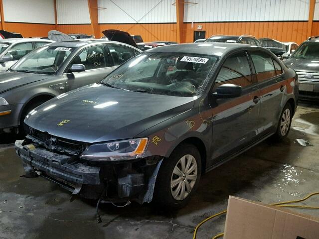 3VW2K7AJ0DM394666 - 2013 VOLKSWAGEN JETTA BASE 灰色 照片 2