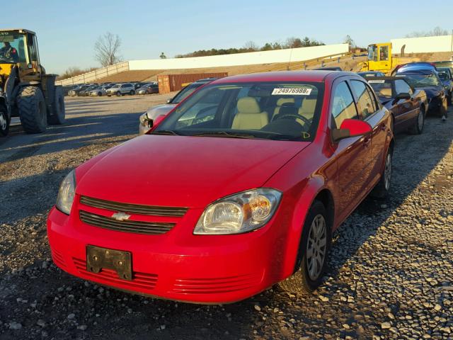 1G1AD5F5XA7119491 - 2010 CHEVROLET COBALT 1LT RED photo 2