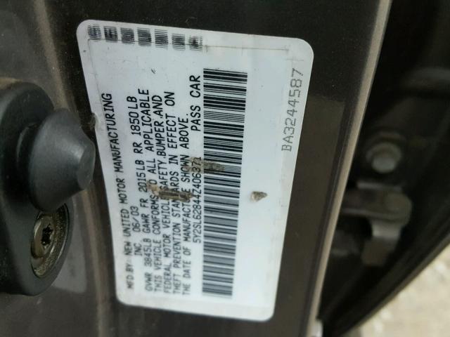 5Y2SL62844Z406371 - 2004 PONTIAC VIBE GRAY photo 10