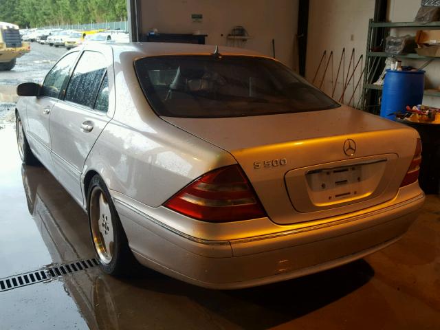 WDBNG75J22A274338 - 2002 MERCEDES-BENZ S 500 SILVER photo 3