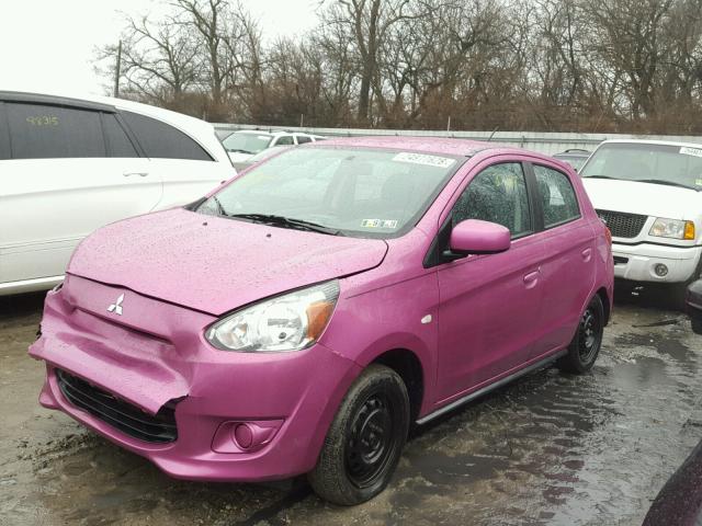 ML32A3HJ9FH034312 - 2015 MITSUBISHI MIRAGE DE PURPLE photo 2