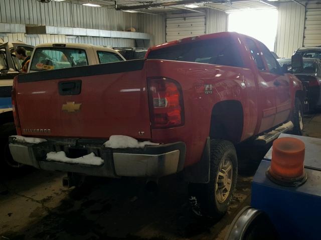 1GCHK59649E163851 - 2009 CHEVROLET SILVERADO RED photo 4