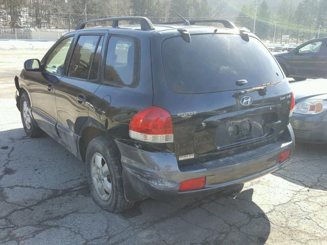 KM8SC73D96U058337 - 2006 HYUNDAI SANTA FE G BLACK photo 3