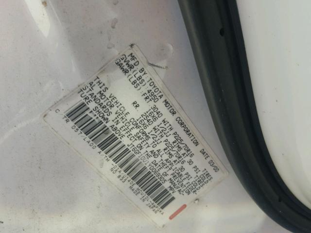 JT6GF10U1Y0069305 - 2000 LEXUS RX 300 WHITE photo 10