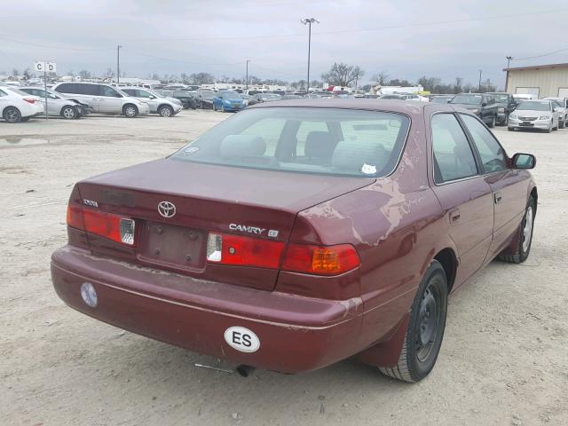 4T1BG22K51U828615 - 2001 TOYOTA CAMRY CE BURGUNDY photo 4