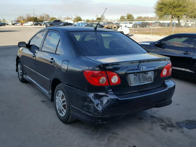 2T1BR30E45C432244 - 2005 TOYOTA COROLLA CE BLACK photo 3