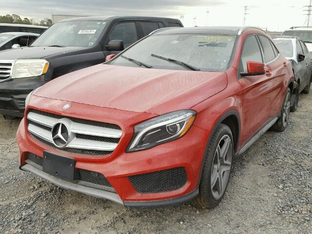 WDCTG4GB1FJ075519 - 2015 MERCEDES-BENZ GLA 250 4M RED photo 2