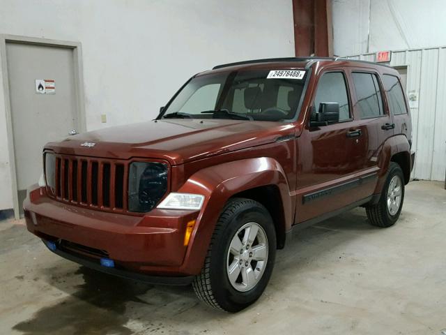 1J8GP28K59W526753 - 2009 JEEP LIBERTY SP MAROON photo 2