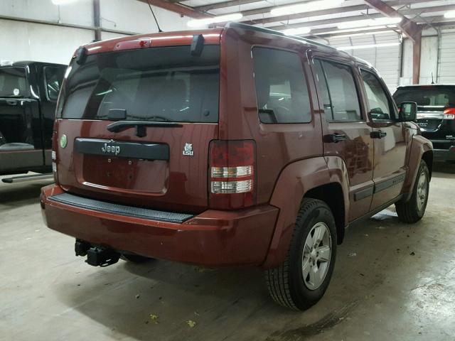 1J8GP28K59W526753 - 2009 JEEP LIBERTY SP MAROON photo 4