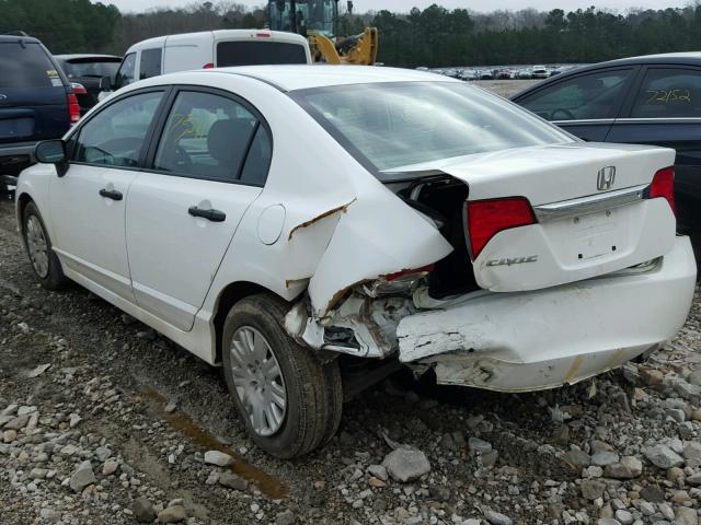 2HGFA1F32AH585354 - 2010 HONDA CIVIC VP WHITE photo 3