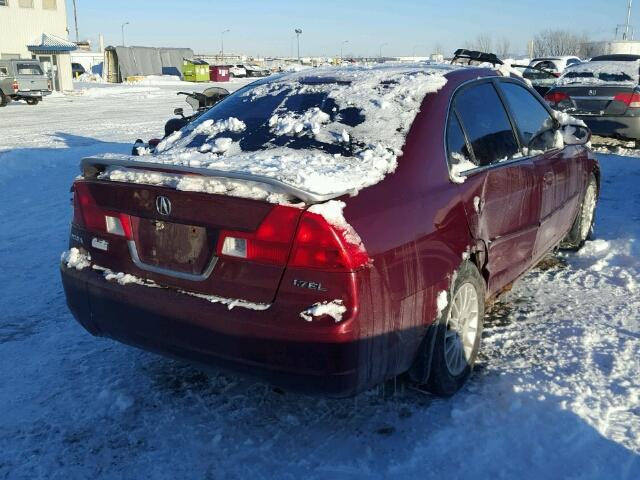 2HHES36613H000907 - 2003 ACURA 1.7EL TOUR BURGUNDY photo 4