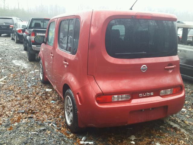 JN8AZ2KR3AT165207 - 2010 NISSAN CUBE BASE RED photo 3