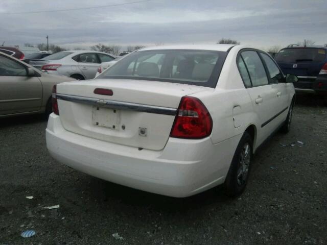 1G1ZS52F85F215591 - 2005 CHEVROLET MALIBU WHITE photo 4