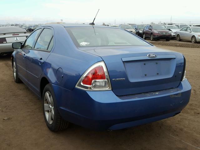 3FAHP07Z69R166089 - 2009 FORD FUSION SE BLUE photo 3