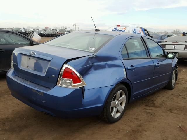 3FAHP07Z69R166089 - 2009 FORD FUSION SE BLUE photo 4