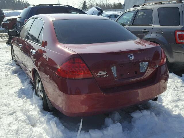 1HGCM56757A809129 - 2007 HONDA ACCORD EX RED photo 3