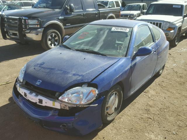 JHMZE13751T000355 - 2001 HONDA INSIGHT BLUE photo 2