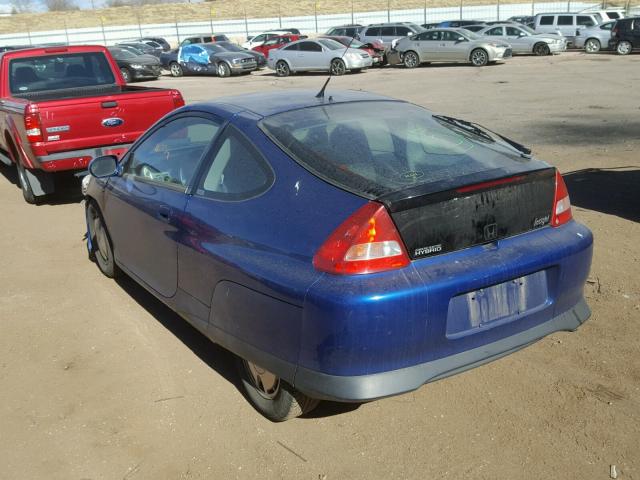 JHMZE13751T000355 - 2001 HONDA INSIGHT BLUE photo 3