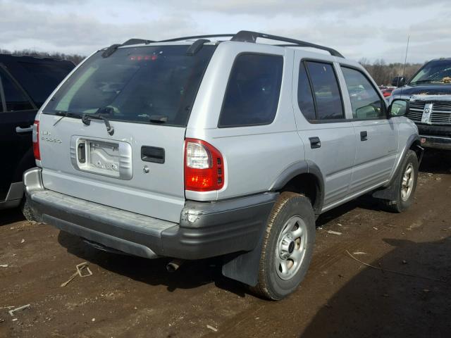 4S2CK58WX24337059 - 2002 ISUZU RODEO S SILVER photo 4