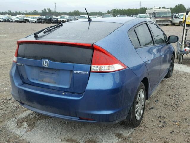 JHMZE2H54AS024259 - 2010 HONDA INSIGHT LX BLUE photo 4