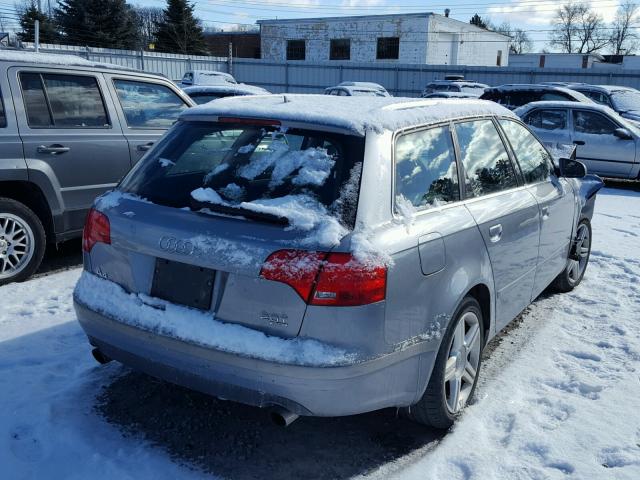 WAUKF78E47A100586 - 2007 AUDI A4 2.0T AV SILVER photo 4