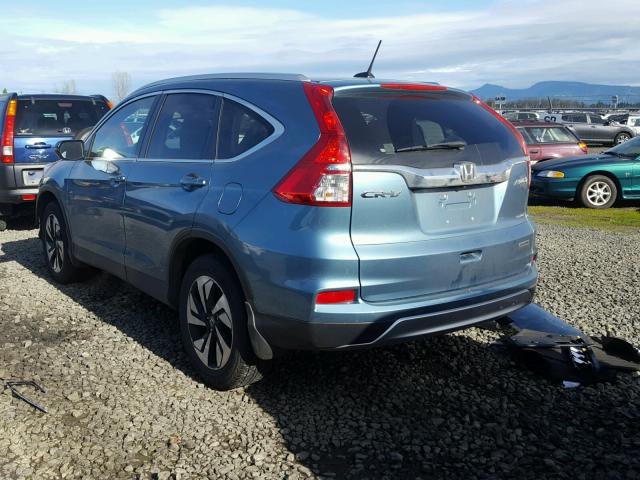 5J6RM4H98GL086375 - 2016 HONDA CR-V TOURI BLUE photo 3