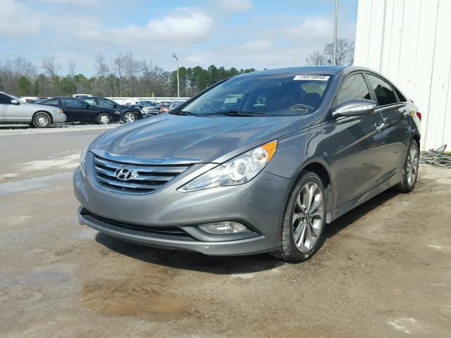 5NPEC4AB4EH889528 - 2014 HYUNDAI SONATA SE GRAY photo 2