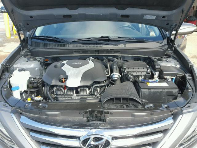 5NPEC4AB4EH889528 - 2014 HYUNDAI SONATA SE GRAY photo 7