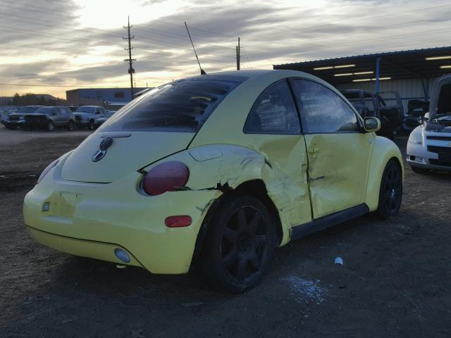 3VWDD21C31M458122 - 2001 VOLKSWAGEN NEW BEETLE YELLOW photo 4