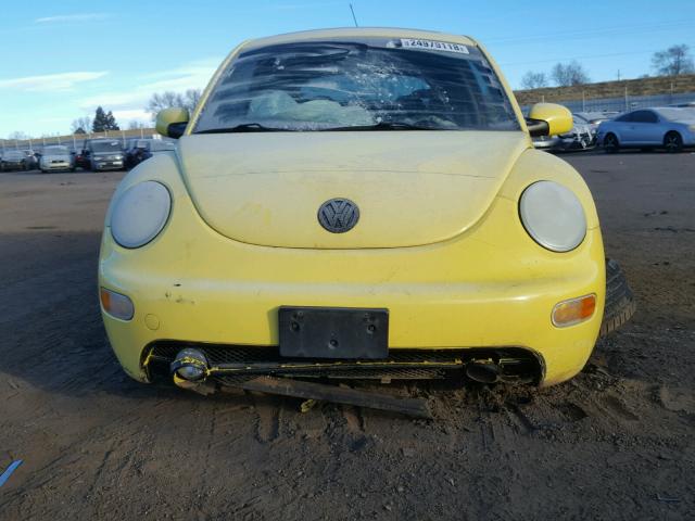 3VWDD21C31M458122 - 2001 VOLKSWAGEN NEW BEETLE YELLOW photo 9