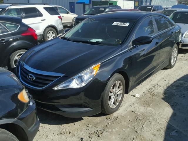 5NPEB4AC6EH885833 - 2014 HYUNDAI SONATA GLS BLACK photo 2