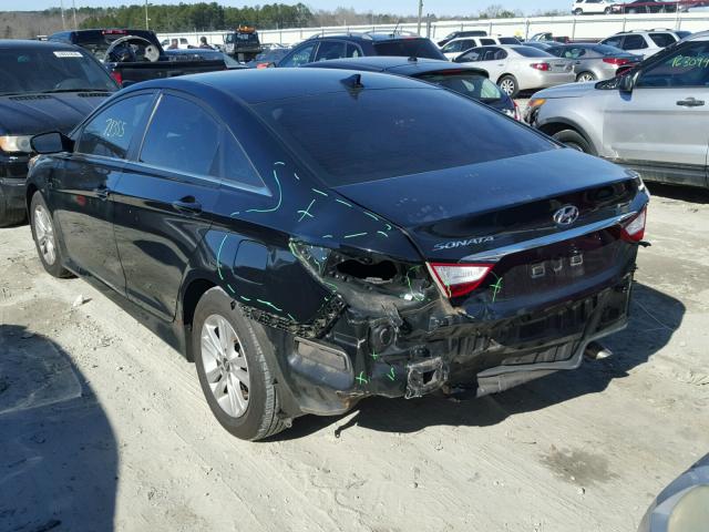 5NPEB4AC6EH885833 - 2014 HYUNDAI SONATA GLS BLACK photo 3