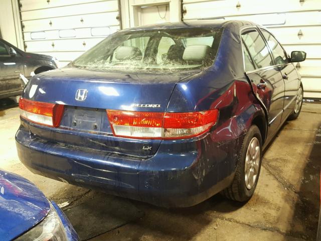 1HGCM56424A165073 - 2004 HONDA ACCORD LX BLUE photo 4