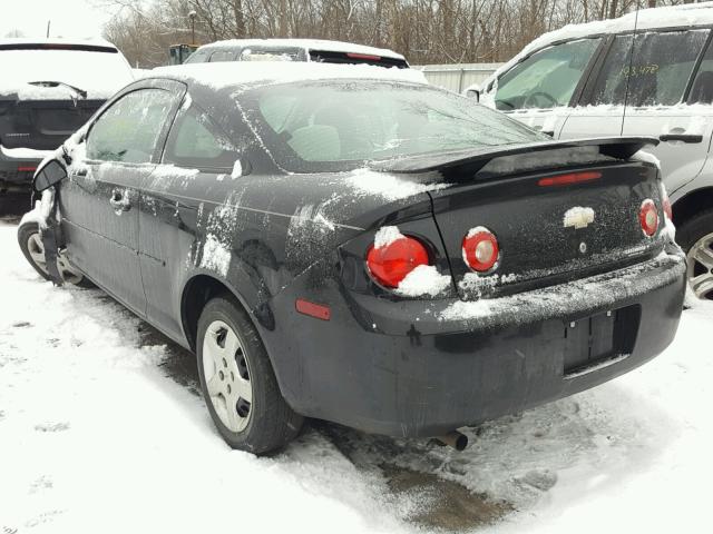 1G1AK15F477176660 - 2007 CHEVROLET COBALT LS BLACK photo 3