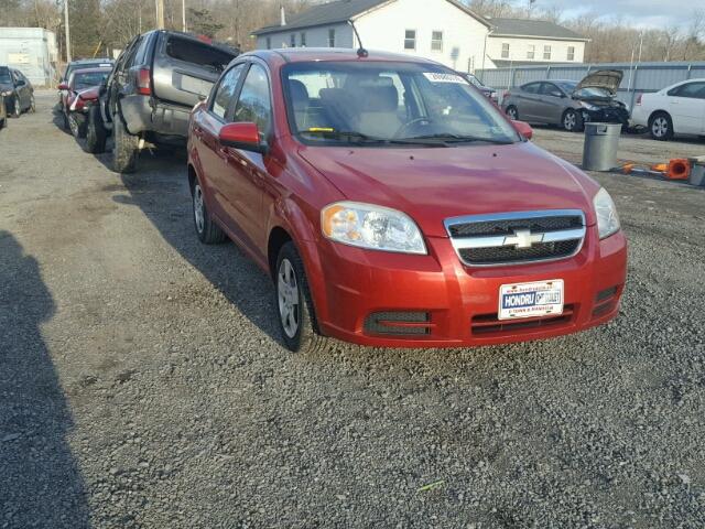 KL1TD5DE2AB076370 - 2010 CHEVROLET AVEO LS RED photo 1