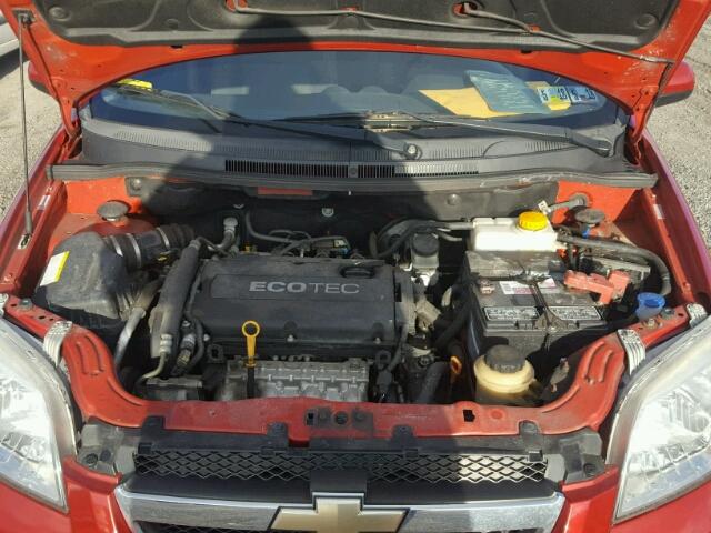 KL1TD5DE2AB076370 - 2010 CHEVROLET AVEO LS RED photo 7