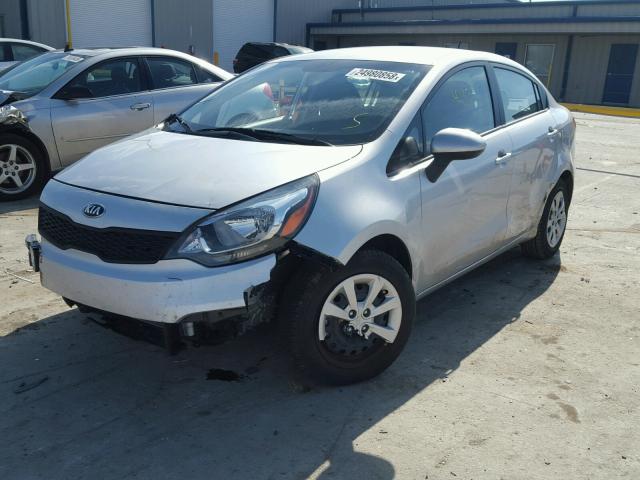 KNADM4A39G6563459 - 2016 KIA RIO LX SILVER photo 2