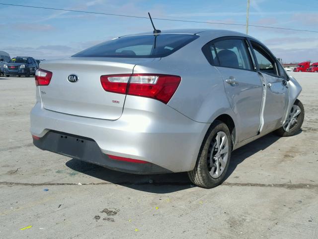 KNADM4A39G6563459 - 2016 KIA RIO LX SILVER photo 4