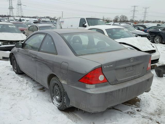 1HGEM22994L068840 - 2004 HONDA CIVIC EX GRAY photo 3