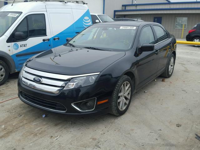 3FAHP0JA1CR424772 - 2012 FORD FUSION SEL BLACK photo 2