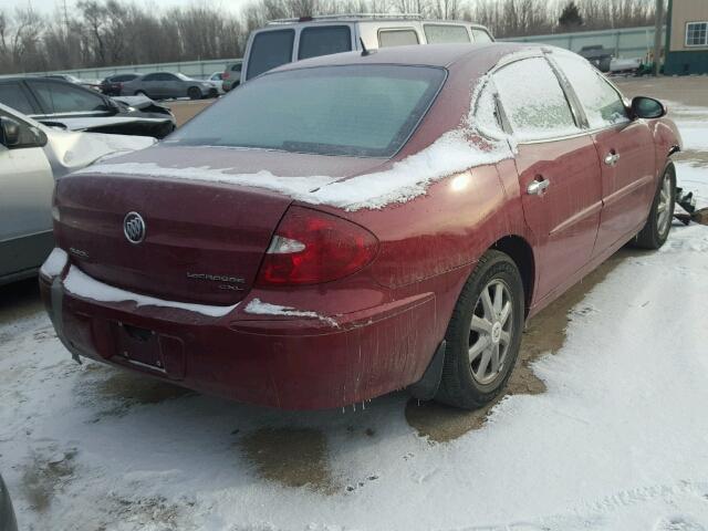 2G4WD582871170084 - 2007 BUICK LACROSSE C RED photo 4