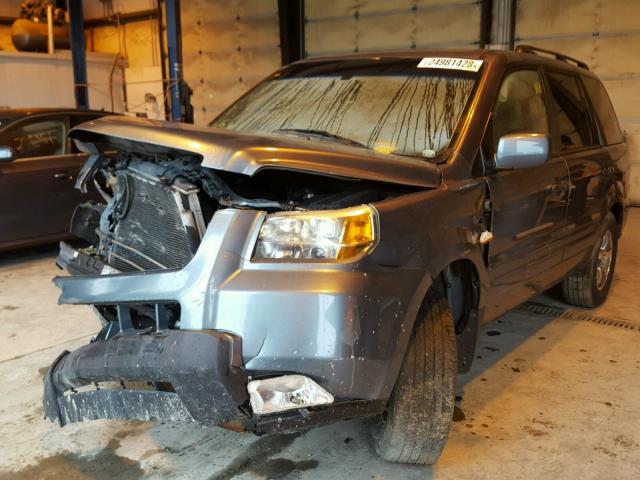 2HKYF18587H536120 - 2007 HONDA PILOT EXL BLUE photo 2