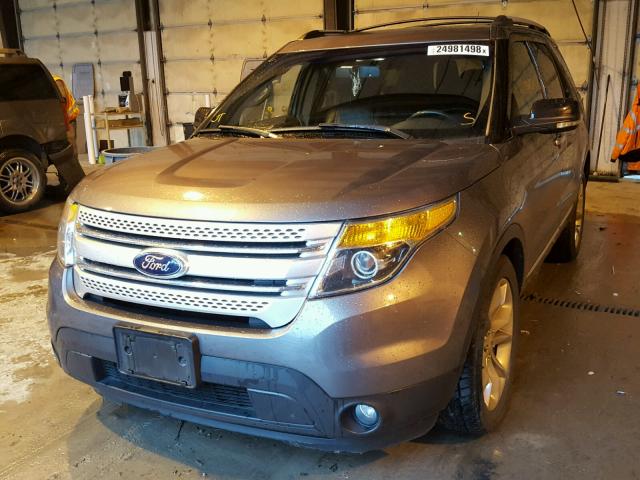 1FM5K8D89DGA67221 - 2013 FORD EXPLORER X GRAY photo 2