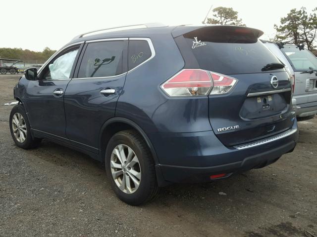 5N1AT2MV8EC806778 - 2014 NISSAN ROGUE S BLUE photo 3